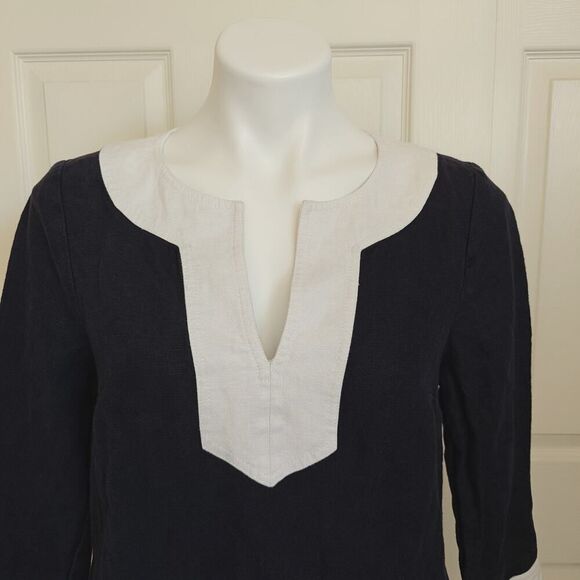 Michael Kors 3/4 sleeve linen shift dress sz M - Picture 3 of 10